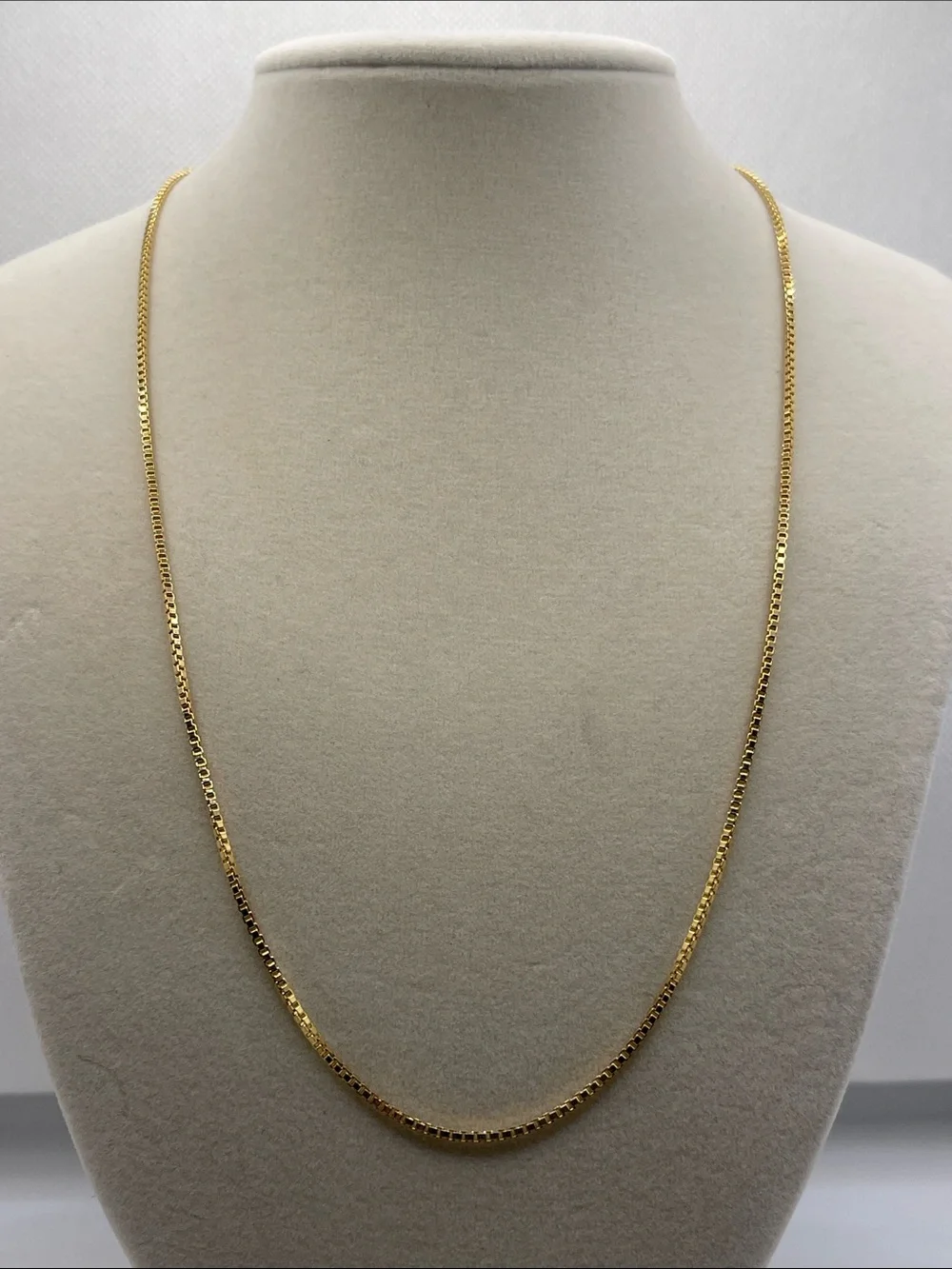 20” 925 Gold Vermeil Box Chain Necklace